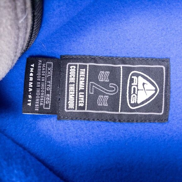 Nike ACG Therma-Fit Fleece Vest Blue Men’s 2XL Thermal Layer 2 Full Zip Y2K NWOT - Picture 7 of 8